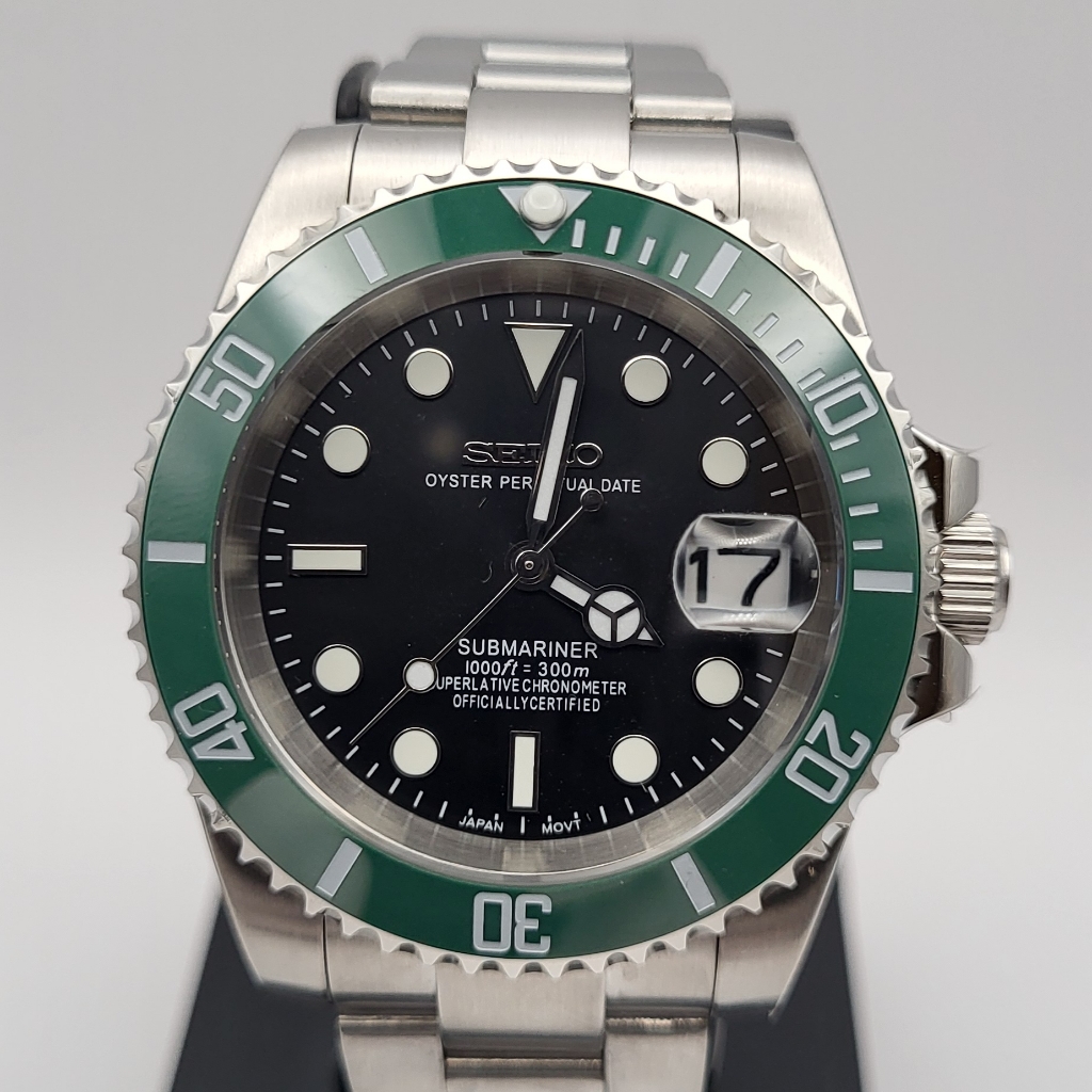 New Custom 40mm Seikomod Automatic Watch Dive Watch